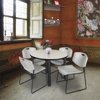 Regency Round Tables > Breakroom Tables > Kee Round Table & Chair Sets, Wood|Metal|Polypropylene Top, Maple TB42RNDPLBPBK44GY